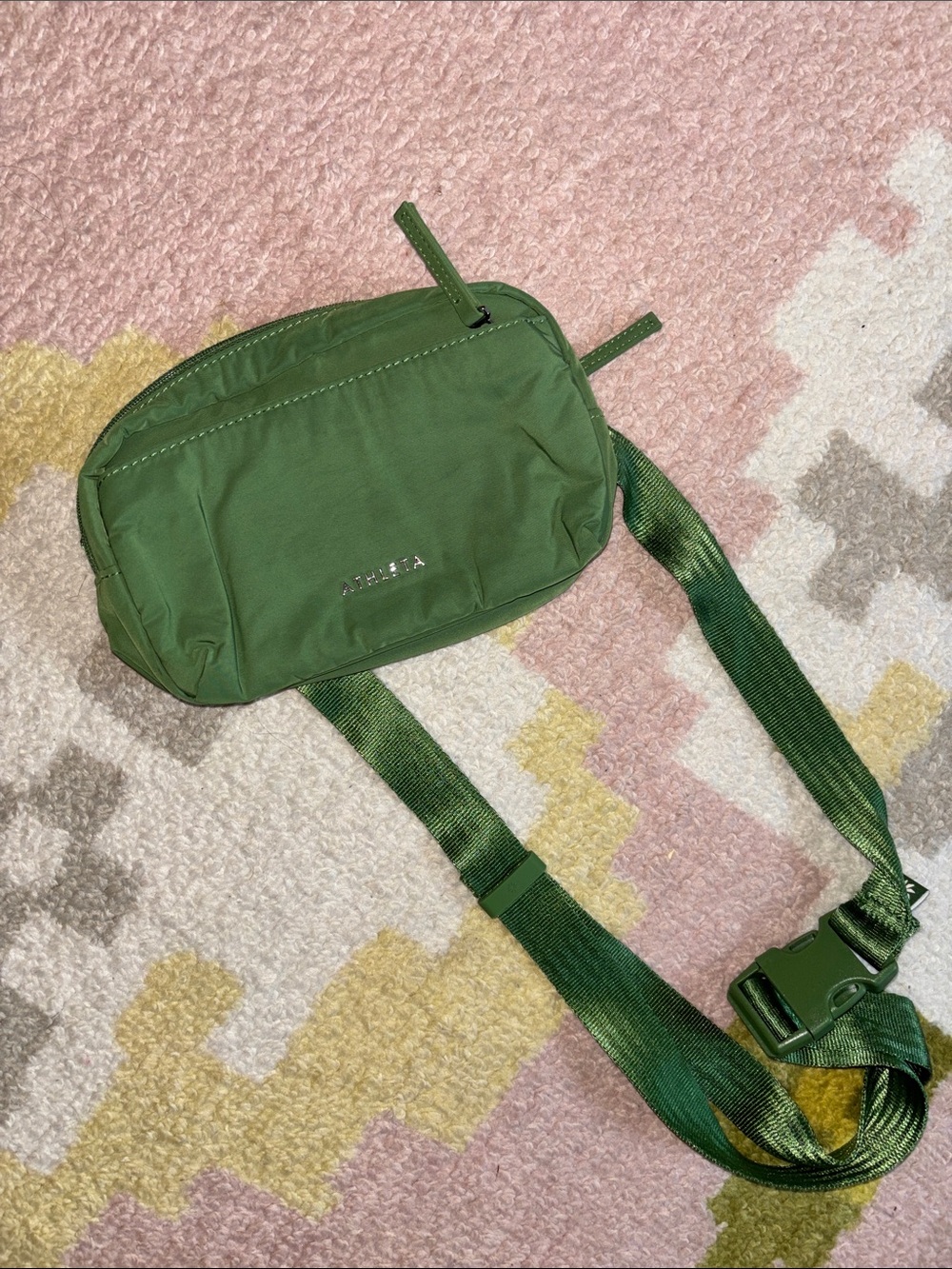 Athleta green nylon belt bag